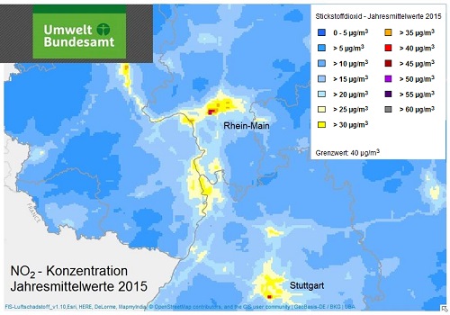 Karte NOx-Belastung