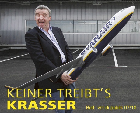 O'Leary mit Flugzeug