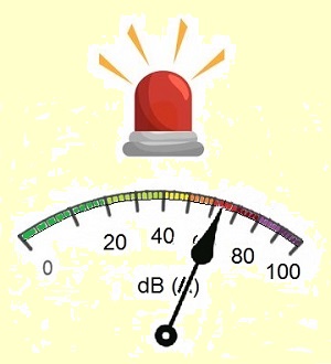 Grafik Warnung >60 dB(A)