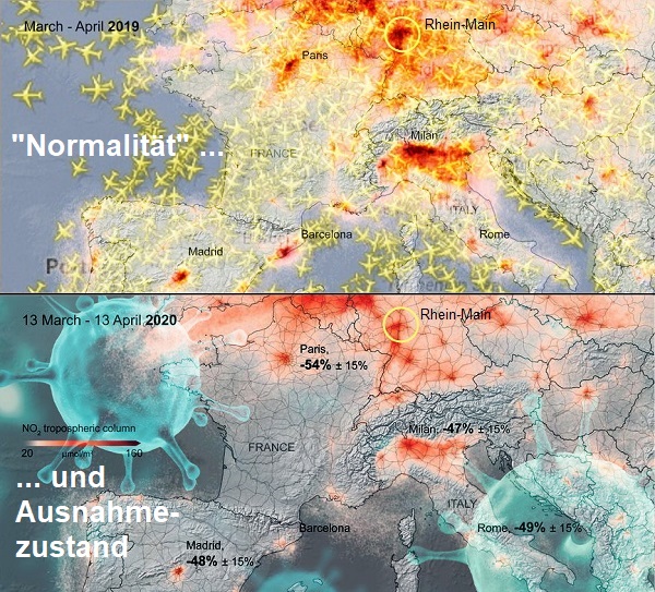 ESA NO2-Werte Europa